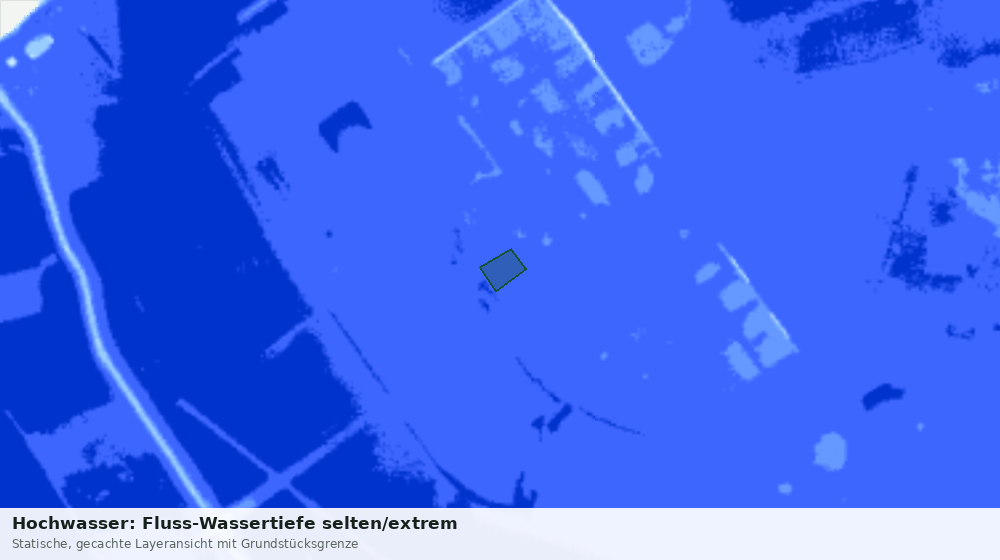 Statische Kartenansicht: Hochwasser: Fluss-Wassertiefe selten/extrem