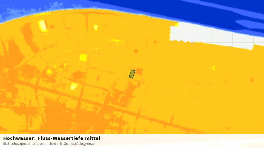 Statische Kartenansicht: Hochwasser: Fluss-Wassertiefe mittel