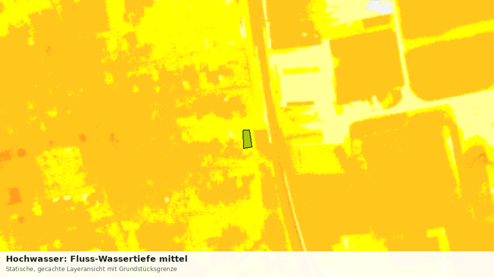 Statische Kartenansicht: Hochwasser: Fluss-Wassertiefe mittel