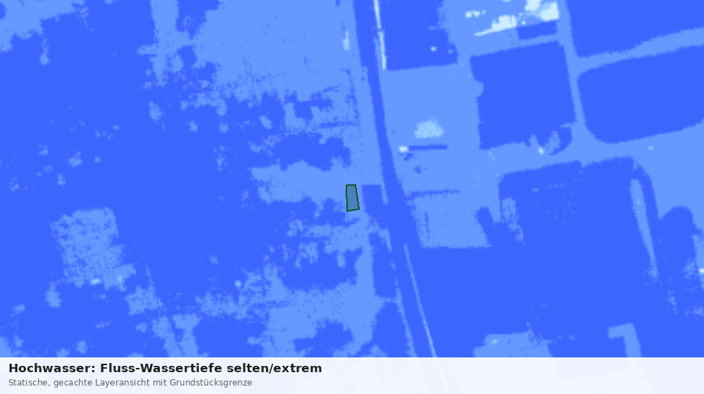Statische Kartenansicht: Hochwasser: Fluss-Wassertiefe selten/extrem