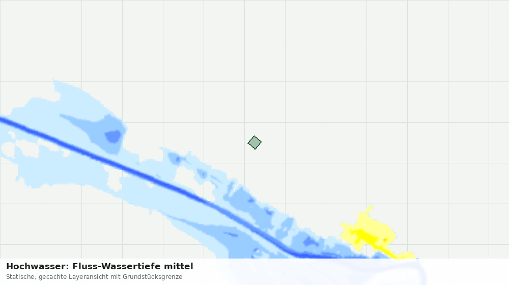 Statische Kartenansicht: Hochwasser: Fluss-Wassertiefe mittel