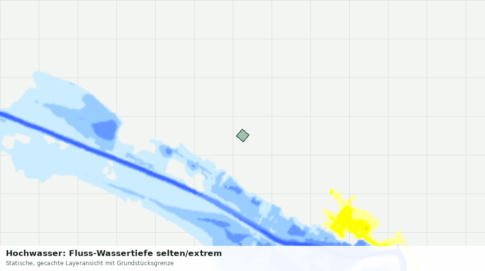 Statische Kartenansicht: Hochwasser: Fluss-Wassertiefe selten/extrem