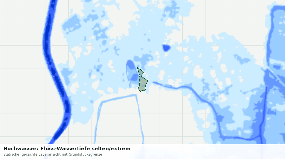 Statische Kartenansicht: Hochwasser: Fluss-Wassertiefe selten/extrem