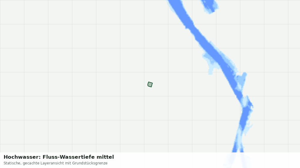 Statische Kartenansicht: Hochwasser: Fluss-Wassertiefe mittel
