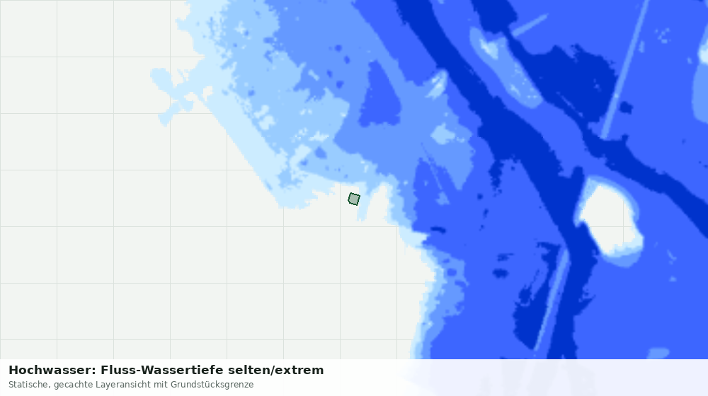 Statische Kartenansicht: Hochwasser: Fluss-Wassertiefe selten/extrem