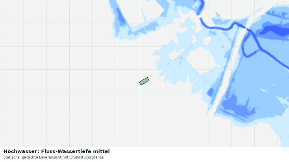 Statische Kartenansicht: Hochwasser: Fluss-Wassertiefe mittel