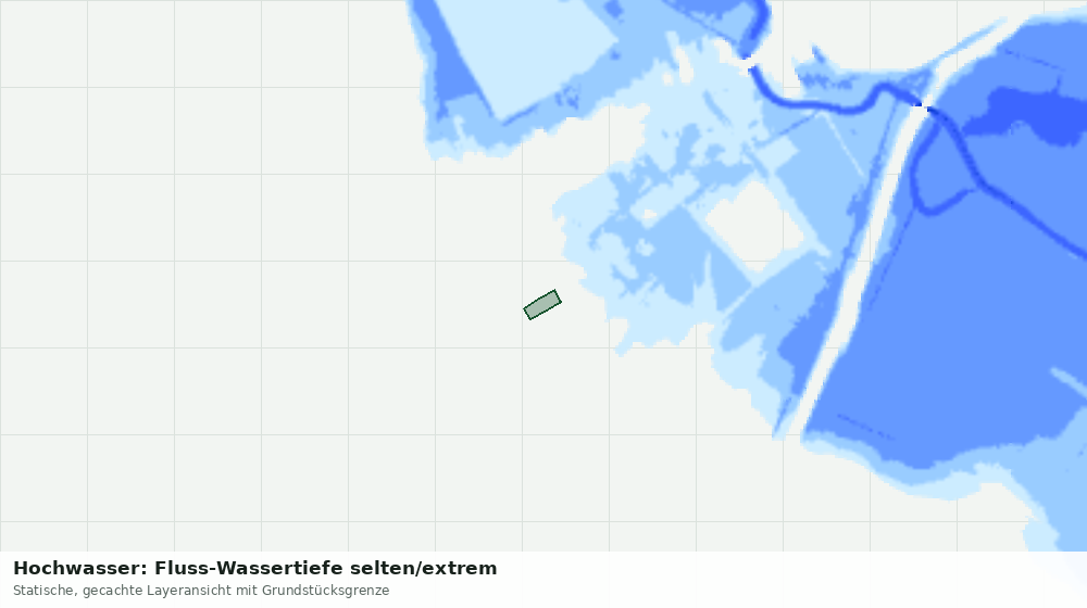 Statische Kartenansicht: Hochwasser: Fluss-Wassertiefe selten/extrem
