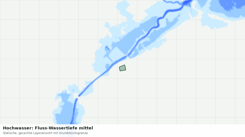 Statische Kartenansicht: Hochwasser: Fluss-Wassertiefe mittel