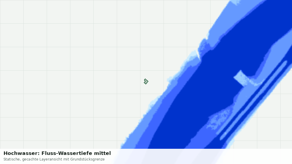 Statische Kartenansicht: Hochwasser: Fluss-Wassertiefe mittel