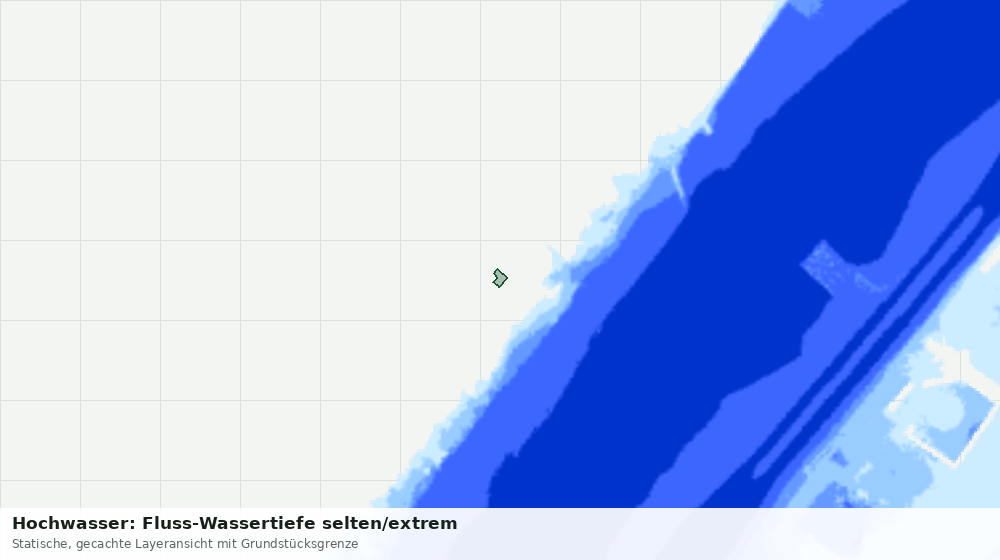 Statische Kartenansicht: Hochwasser: Fluss-Wassertiefe selten/extrem