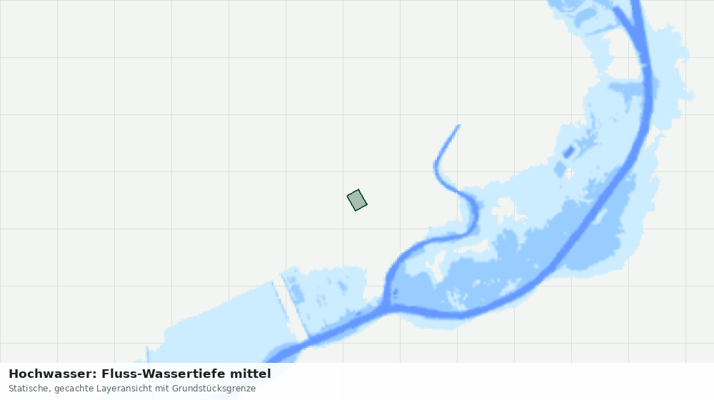 Statische Kartenansicht: Hochwasser: Fluss-Wassertiefe mittel