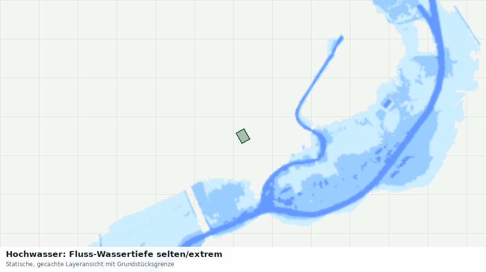 Statische Kartenansicht: Hochwasser: Fluss-Wassertiefe selten/extrem