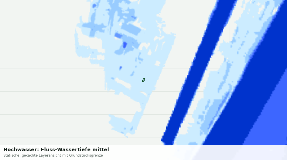 Statische Kartenansicht: Hochwasser: Fluss-Wassertiefe mittel
