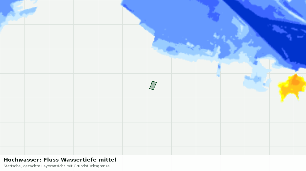 Statische Kartenansicht: Hochwasser: Fluss-Wassertiefe mittel