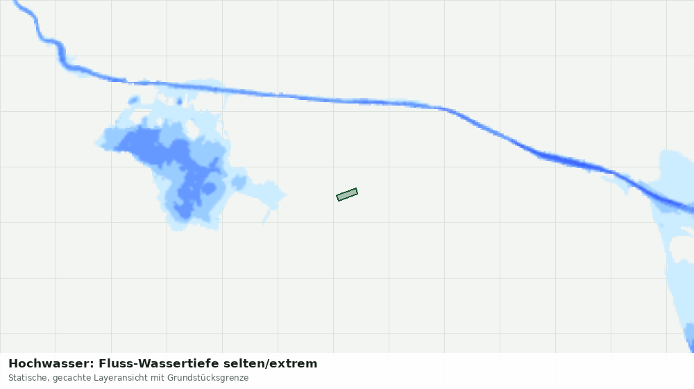 Statische Kartenansicht: Hochwasser: Fluss-Wassertiefe selten/extrem