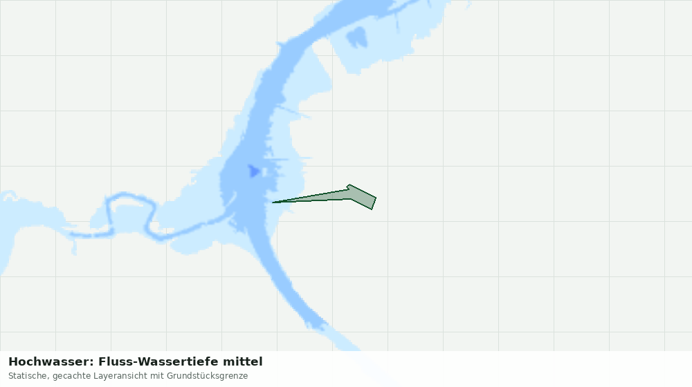 Statische Kartenansicht: Hochwasser: Fluss-Wassertiefe mittel