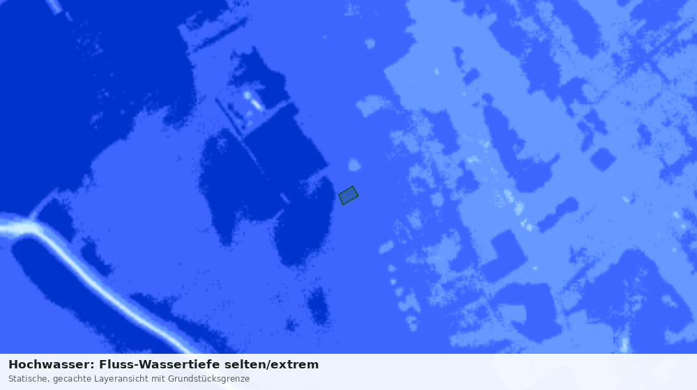 Statische Kartenansicht: Hochwasser: Fluss-Wassertiefe selten/extrem