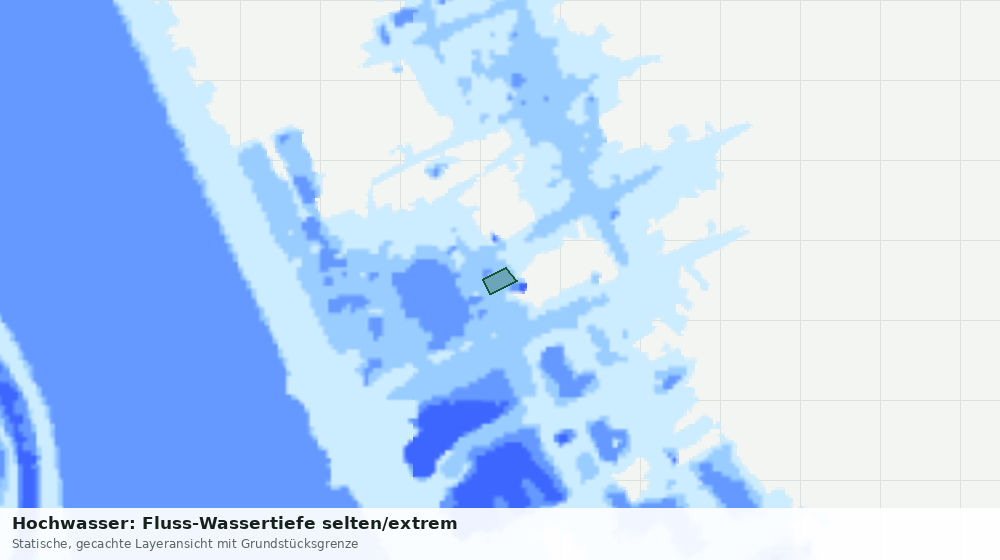 Statische Kartenansicht: Hochwasser: Fluss-Wassertiefe selten/extrem