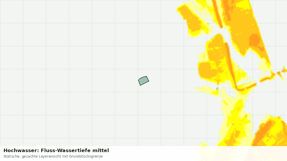 Statische Kartenansicht: Hochwasser: Fluss-Wassertiefe mittel
