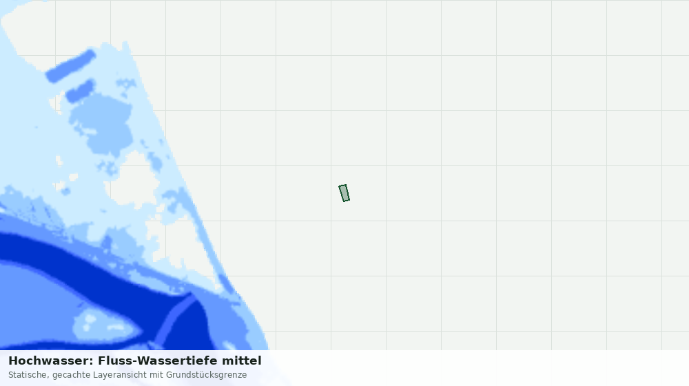 Statische Kartenansicht: Hochwasser: Fluss-Wassertiefe mittel