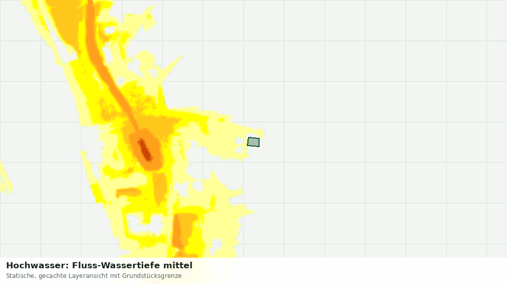 Statische Kartenansicht: Hochwasser: Fluss-Wassertiefe mittel