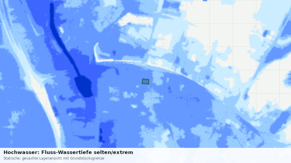 Statische Kartenansicht: Hochwasser: Fluss-Wassertiefe selten/extrem