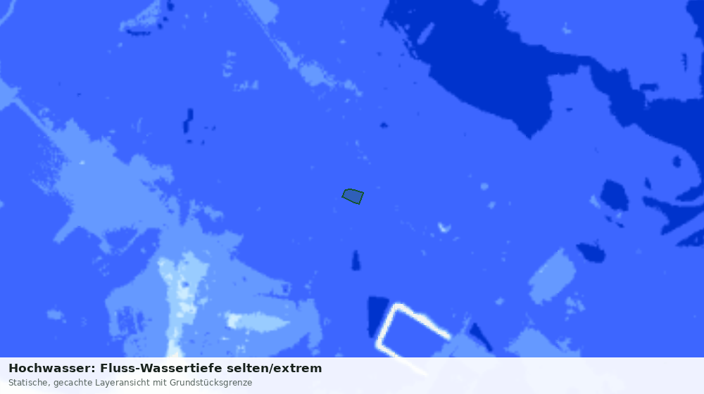 Statische Kartenansicht: Hochwasser: Fluss-Wassertiefe selten/extrem