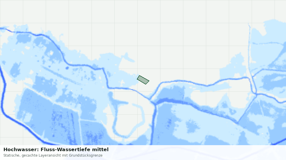 Statische Kartenansicht: Hochwasser: Fluss-Wassertiefe mittel