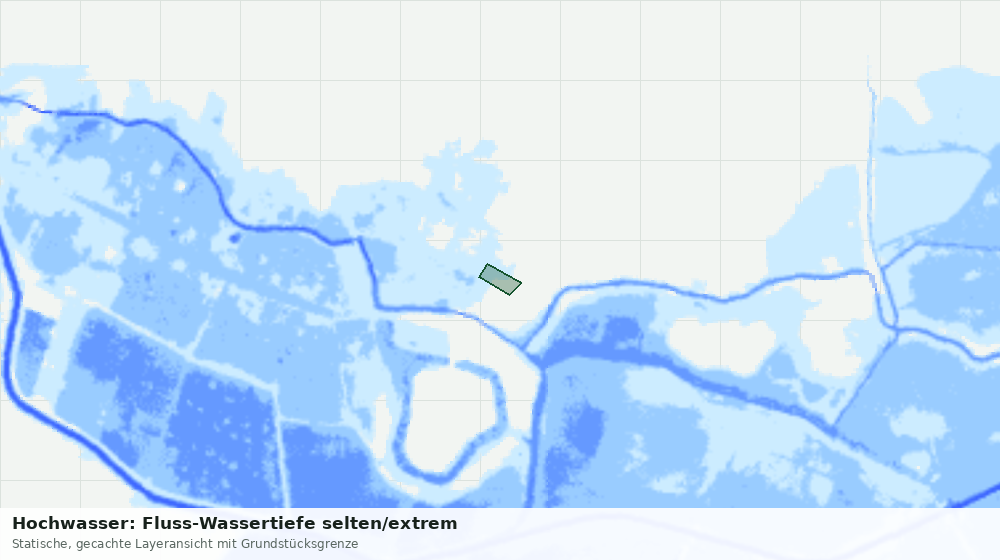 Statische Kartenansicht: Hochwasser: Fluss-Wassertiefe selten/extrem