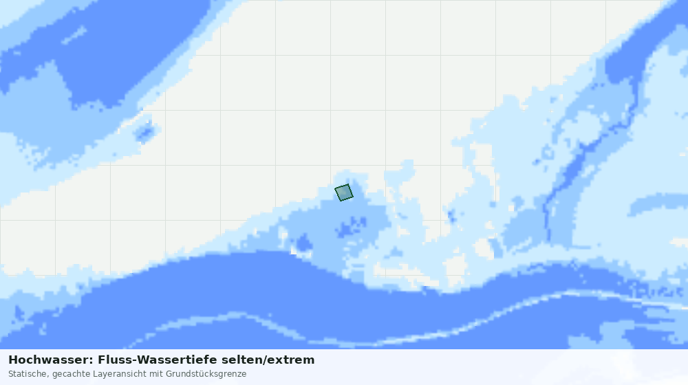 Statische Kartenansicht: Hochwasser: Fluss-Wassertiefe selten/extrem