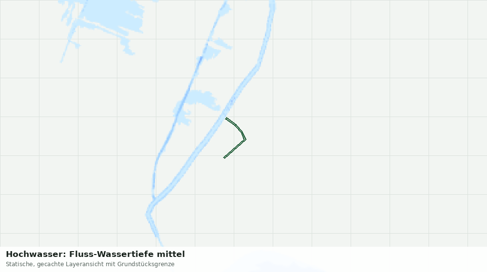 Statische Kartenansicht: Hochwasser: Fluss-Wassertiefe mittel