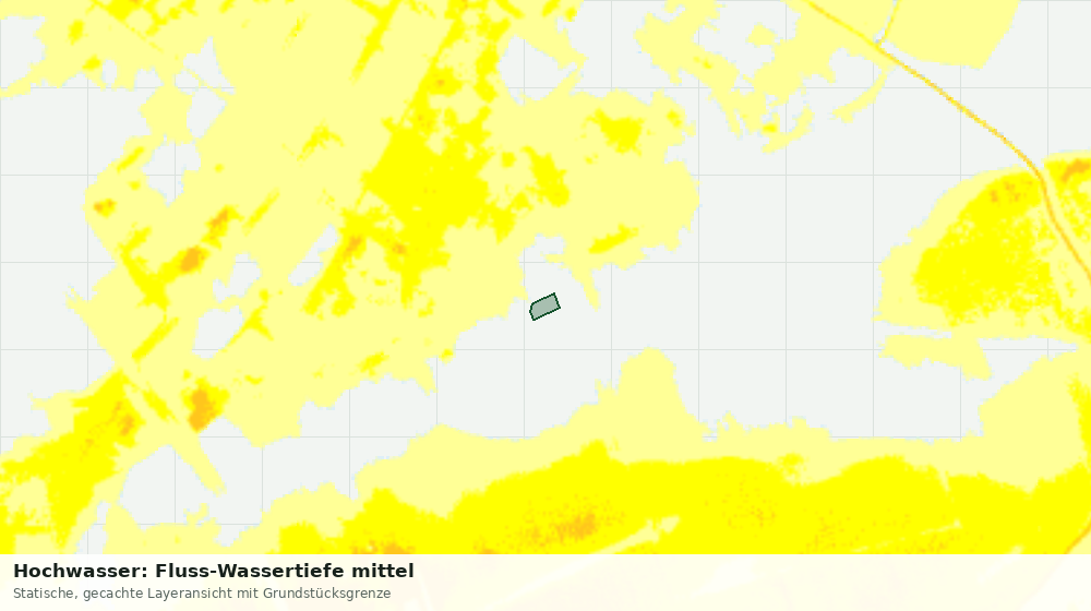 Statische Kartenansicht: Hochwasser: Fluss-Wassertiefe mittel