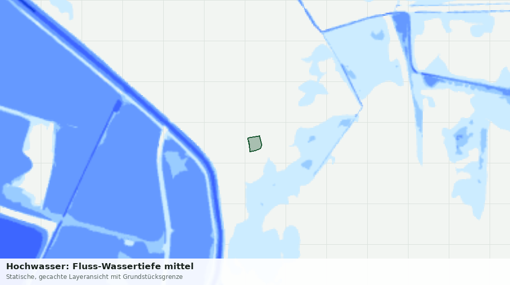 Statische Kartenansicht: Hochwasser: Fluss-Wassertiefe mittel