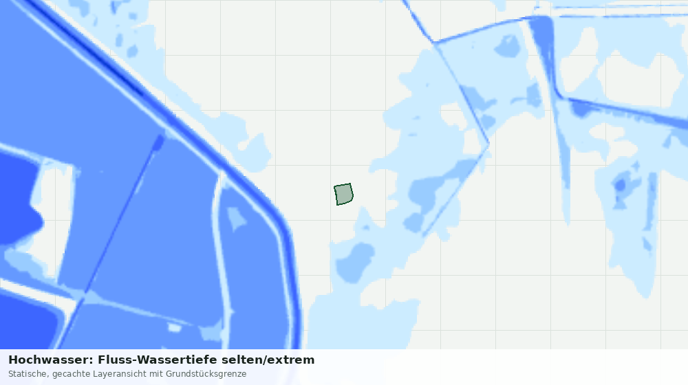 Statische Kartenansicht: Hochwasser: Fluss-Wassertiefe selten/extrem