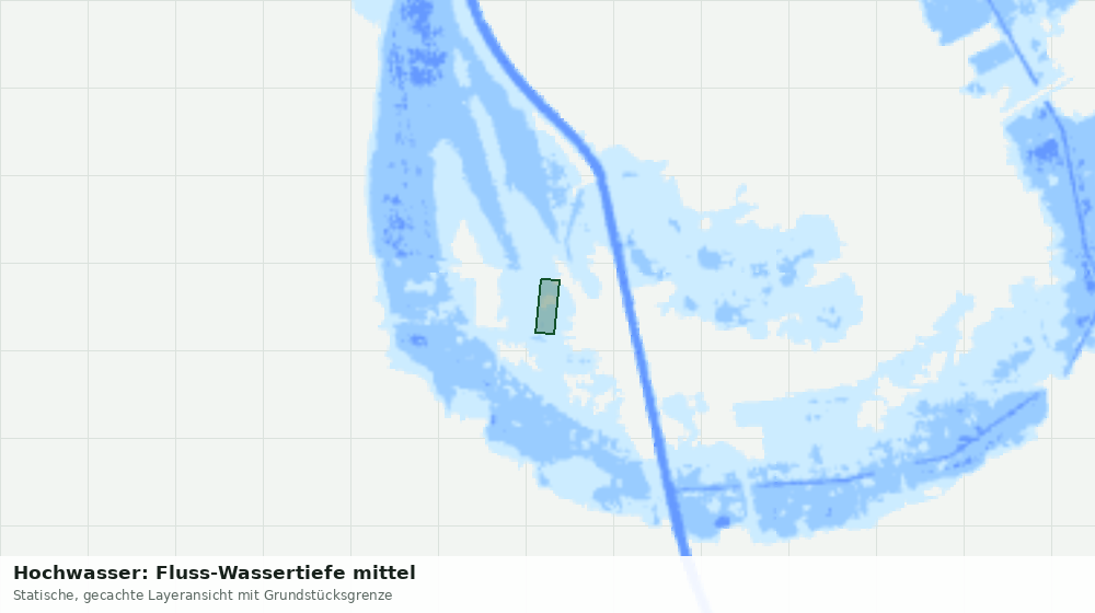 Statische Kartenansicht: Hochwasser: Fluss-Wassertiefe mittel
