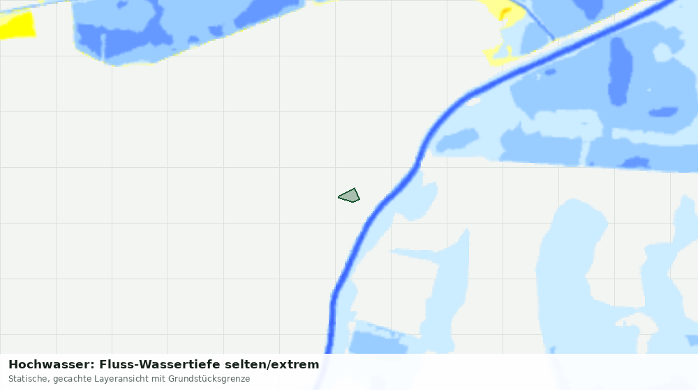 Statische Kartenansicht: Hochwasser: Fluss-Wassertiefe selten/extrem