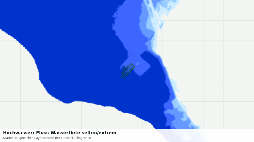 Statische Kartenansicht: Hochwasser: Fluss-Wassertiefe selten/extrem