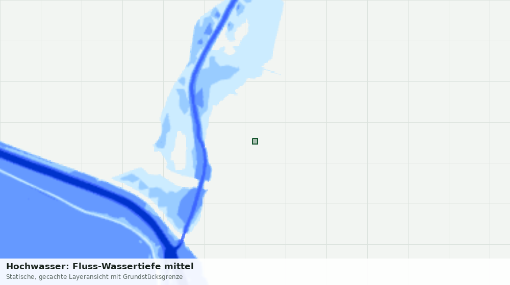 Statische Kartenansicht: Hochwasser: Fluss-Wassertiefe mittel