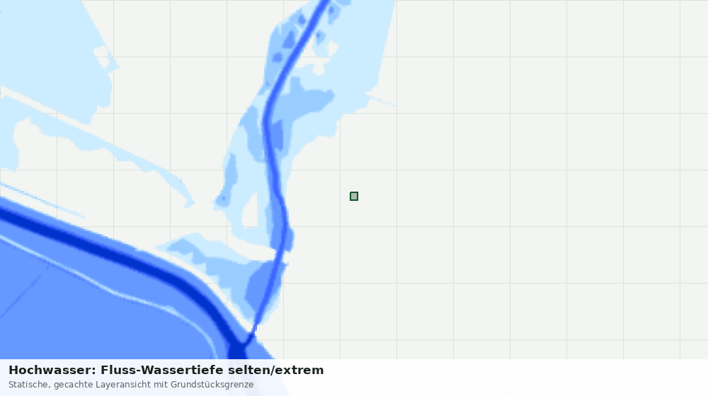 Statische Kartenansicht: Hochwasser: Fluss-Wassertiefe selten/extrem