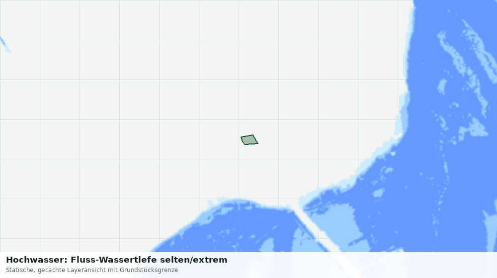 Statische Kartenansicht: Hochwasser: Fluss-Wassertiefe selten/extrem