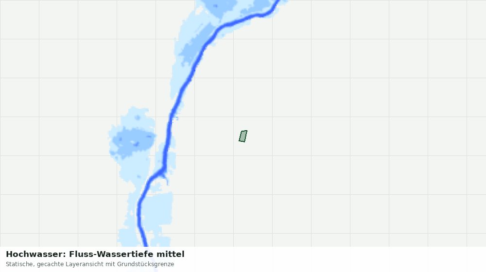 Statische Kartenansicht: Hochwasser: Fluss-Wassertiefe mittel