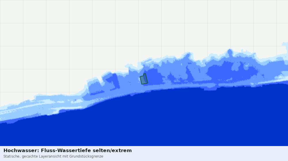 Statische Kartenansicht: Hochwasser: Fluss-Wassertiefe selten/extrem