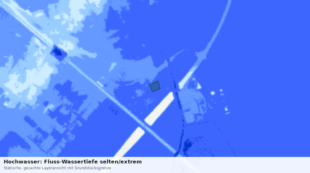 Statische Kartenansicht: Hochwasser: Fluss-Wassertiefe selten/extrem