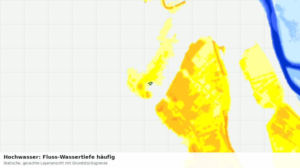 Statische Kartenansicht: Hochwasser: Fluss-Wassertiefe häufig