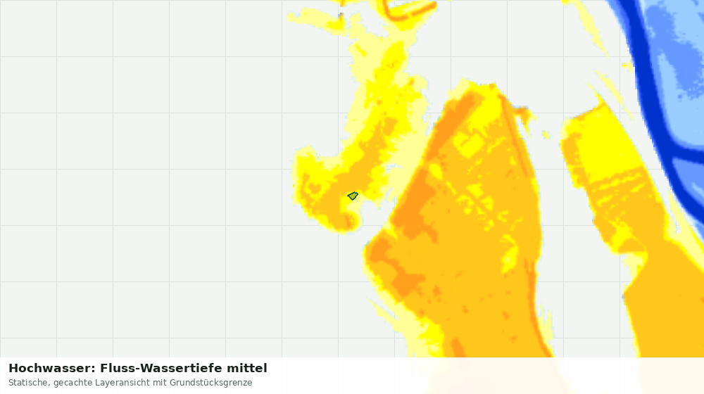 Statische Kartenansicht: Hochwasser: Fluss-Wassertiefe mittel
