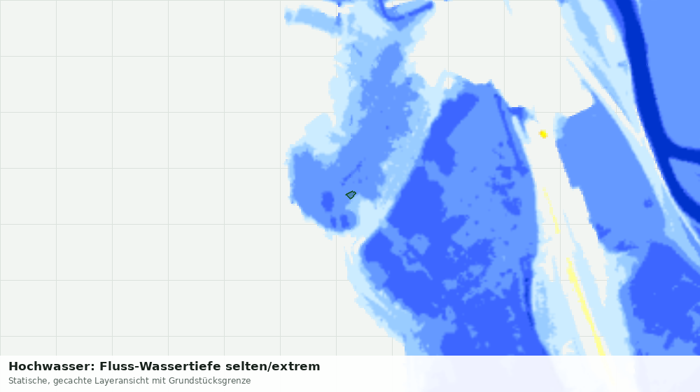 Statische Kartenansicht: Hochwasser: Fluss-Wassertiefe selten/extrem