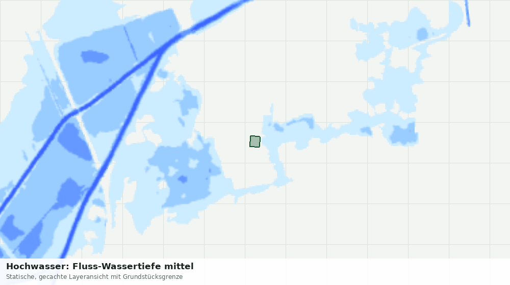 Statische Kartenansicht: Hochwasser: Fluss-Wassertiefe mittel