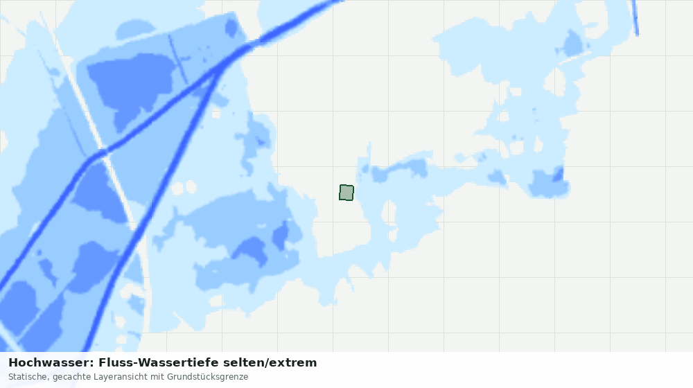 Statische Kartenansicht: Hochwasser: Fluss-Wassertiefe selten/extrem