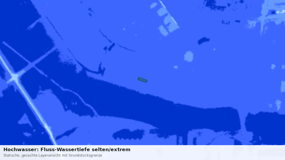 Statische Kartenansicht: Hochwasser: Fluss-Wassertiefe selten/extrem