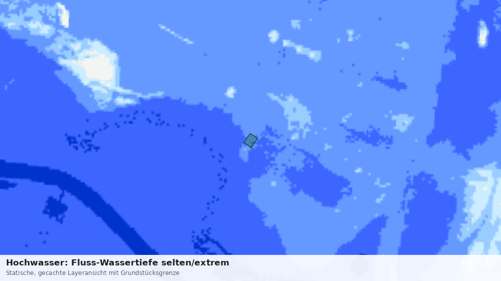Statische Kartenansicht: Hochwasser: Fluss-Wassertiefe selten/extrem